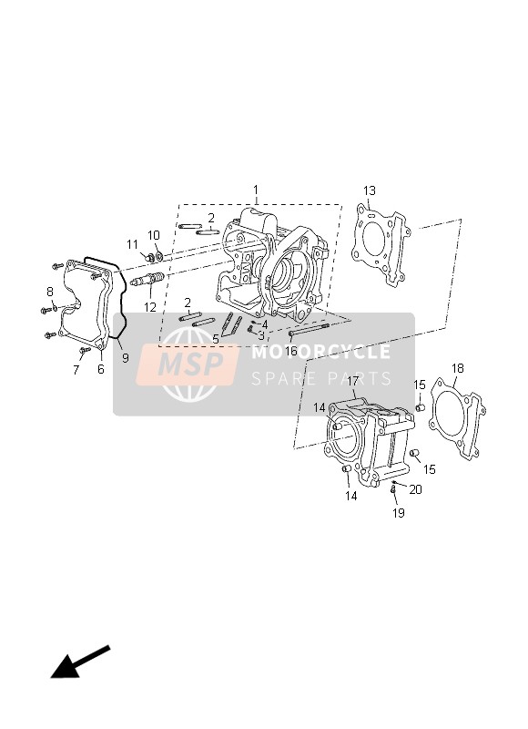 Yamaha YP125R X-MAX SPORT 2012 ZYLINDER für ein 2012 Yamaha YP125R X-MAX SPORT